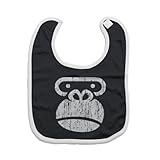よだれかけ ゴリラの顔ロゴ ベビー スタイ 綿100％ U型 食事エプロン ベビーエプロン 赤ちゃん よだれ掛け ベビーグッズ 男の子 女の子 柔らかい おしゃれ 離乳食 幼児 幼稚園 出産お祝い プレゼント
