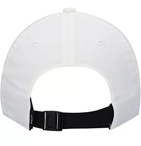 Nike Unisex Heritage 86 Washed Golf Cap Hat Adjustable Strap, White/Black #TOP1