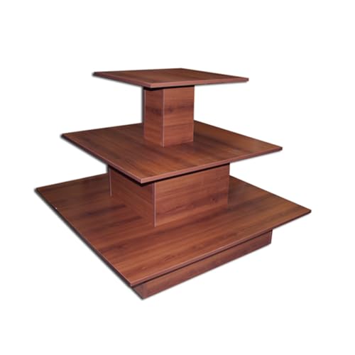DBMIMPORTERS Cherry 3 Tier Square Display Table 48