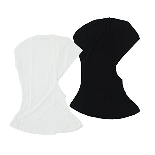 Homyl 2/set Modal Muslim Hijab Women Head Cover Underscarf White & Black