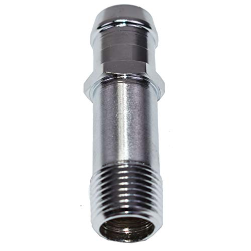 A-Team Performance - Water Pump And Intake Fitting - Sbc/Bbc 1/2" Npt To 3/4" Hose, Chrome #TOP5