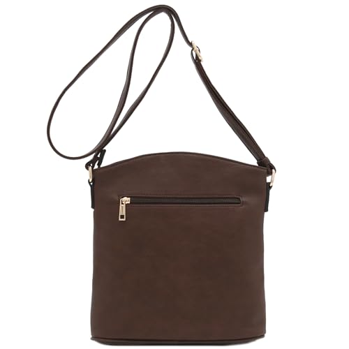 Image of ALYSSA Triple Zip Pocket Large Crossbody Bag