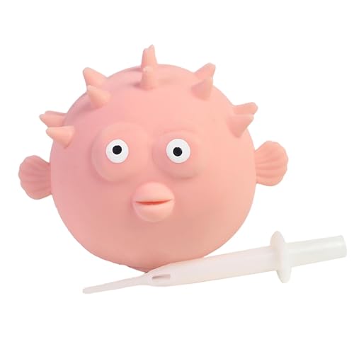 インフレータブルバルーンアニマル、バルーンスクイーズボール | 海洋動物のユニークなインフレータブルおもちゃ,幼児用ビーチおもちゃ、子供用男の子女の子用ブローチューブ付きスクイーズおもちゃ