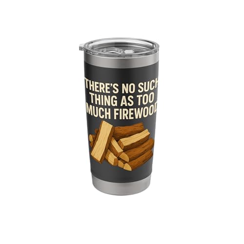 Too Much Firewood Funny Lumberjack Woodworker Saying Stainless Steel Insulated Tumbler