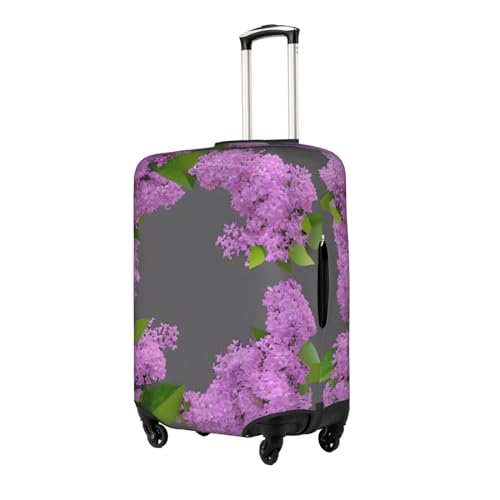 Framing Lilac Flowers In Blossom Print Personalized Travel Luggage Cover With Zipper, Elastic Luggage Cover,For Daily Use2