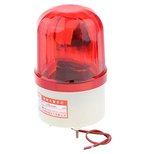 Luz de advertencia LED giratoria intermitente roja con modo continua y base plástica