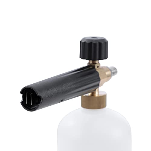 Aim Tools High Pressure Washer Gun Snow Foam Lance Cannon 1L Soap Dispenser Bottle with 4 Spray Nozzle Tips, M22 14mm Fitting and Quick Connect Adapter Fits Karcher, Car Jet Washer Washing Kit - Image 4