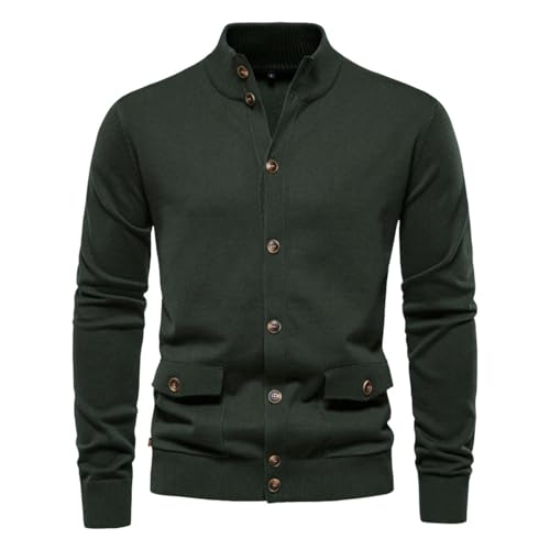 Cardigan en tricot chaud et confortable veste homme unie pour l'hiver