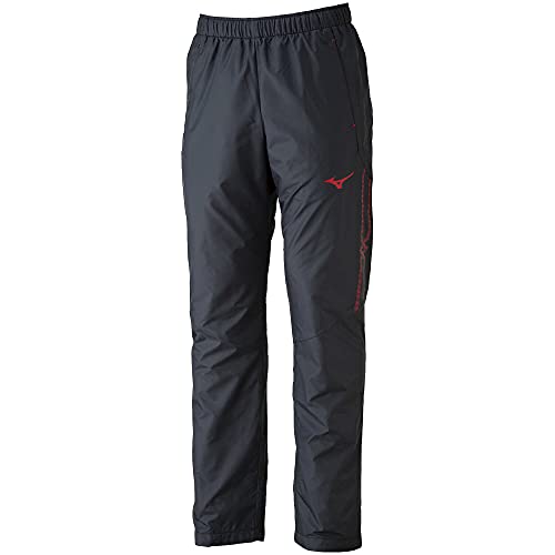 [ミズノ] トレーニングウェア MCライン ブレスサーモ裏地ウォーマーパンツ 吸湿発熱 防寒 保温 32MF1631 ブラック×レッド 2XL