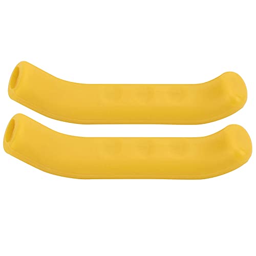 Keenso Protector Antideslizante de Silicona para Manetas de Freno de Bicicleta Amarillo Pack de 2 miniatura 3