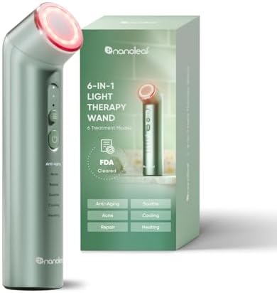 Nanoleaf FDA-Cleared 6-in-1 Light Therapy Wand for Face & Neck, F...