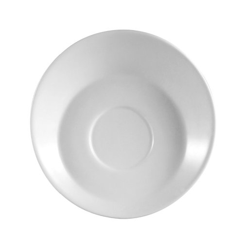 CAC China SHER-36 Sheer 4-1/2-Inch Bone White Porcelain Saucer, Box of 36