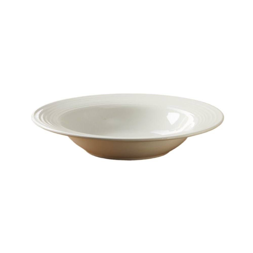 Talerze Obiadowe Biały talerz, talerz na makaron, ceramiczny talerz na sałatkę, zachodni talerz obiadowy, talerz na warzywa