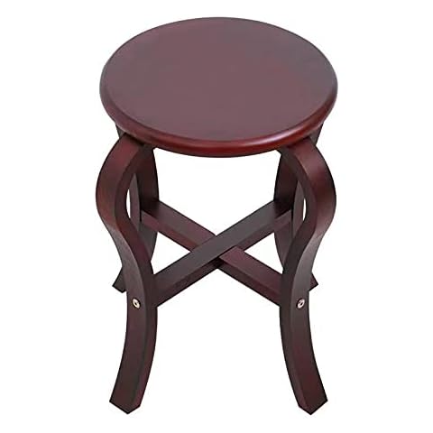 LANDTOM Sturdy Stool - Guzheng Stool Solid Wood Guzheng Round Stool Single Piano Stool Antique Mahogany Stool Chinese Style Stool Stool Removable Instrument Stool Cover
