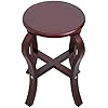 LANDTOM Sturdy Guzheng Stool - Solid Wood, Antique Mahogany, Brown
