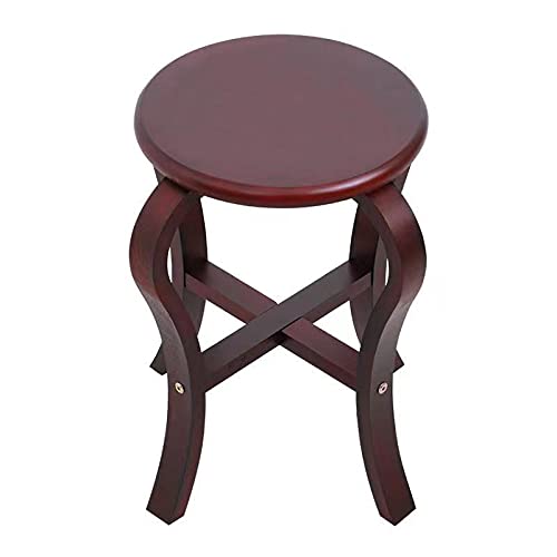 LANDTOM Sturdy Guzheng Stool - Solid Wood, Antique Mahogany, Brown