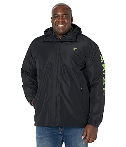Ariat Big & Tall Rebar Stormshell Logo H2O Jacket Black/Lime 2XL Tall