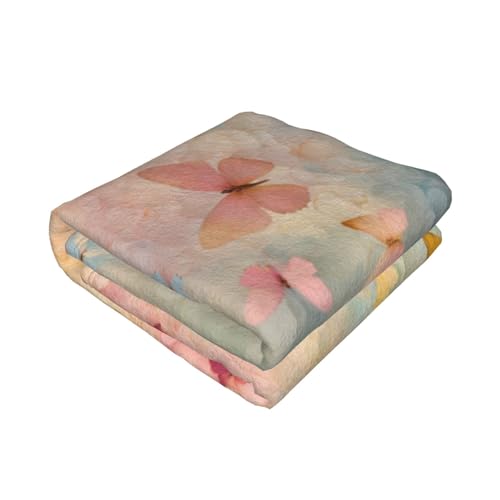 Couverture de lit microfibre EdWal légère avec imprimé papillon - 3