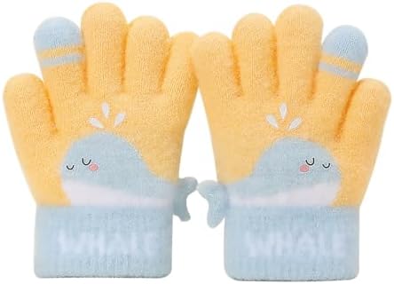 QINTIAN Kids' Gloves, Baby Mittens, 3-5 Years Old, Warm Gloves, For All Fingers, Stylish, Cute, Winter, Cold Protection, Thermal, Kindergarten, Unisex