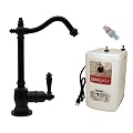 Westbrass D204HFP-62 Victorian 9" 1-Handle Hot Water Dispenser Faucet with Instant Heating Tank System, Matte Black