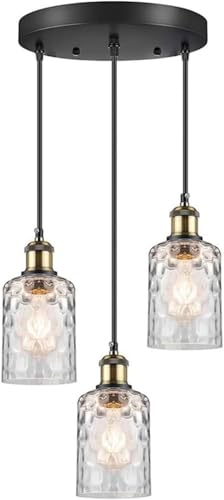 Lustre de salle à manger industriel à 3 lampes pour repas chaleureux en famille