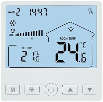 Smart Thermostat, Digital LCD Temperature Controller, 3-Speed Energy-Efficient Climate Control, Precision Heating Cooling for Basement Garage Bedroom and Small Spaces