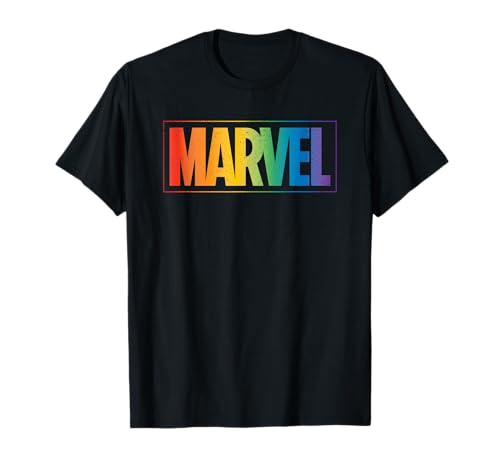 T-shirt Marvel logo multicolore idéal pour l'été et les festivals