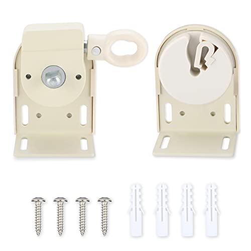 Vasteo Shade Replacement Parts,Cordless Crank Kit,Roller Shade Mounting Brackets,for Coolaroo Exterior Sun Shades, Outdoor Blinds(Sand,1 Pair)
