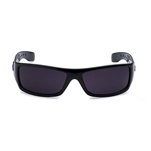 LOCS Sunglasses Hardcore Black Dark Lens 103 Designer Stylish NEW, Dimensions: 1.5h x 5.0w2
