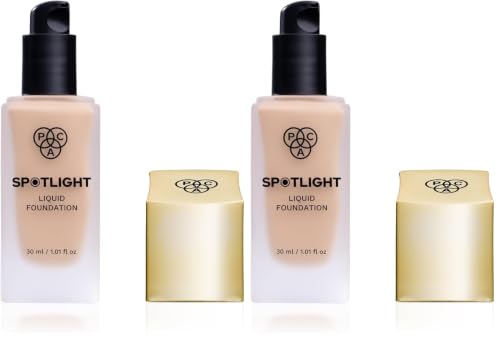 Image of PAC Spotlight Liquid Foundation 02 Almond Frost | Full Coverage Longlasting Waterproof Formula (Pack of 2)