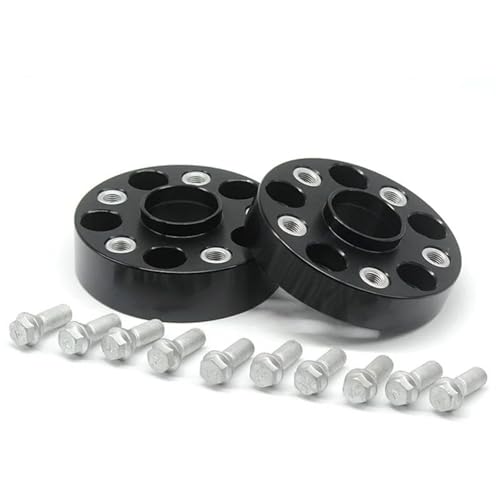 Entretoises de roue anti vibration 35mm 5x100 aluminium CNC moyeu 57.1 noir