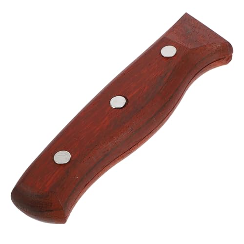 WATIIFUFU Poignée de Remplacement en Bois Massif pour Couteau Cuisine – Manche Ergonomique Antidérapant en Bois Rouge Haoling – Accessoire de Coupe-légumes pour Usage Quotidien –