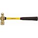 Ampco Safety Tools H-2FG Ball Peen Hammer, Non-Sparking, Non-Magnetic, Corrosion Resistant, 1 lb, 14