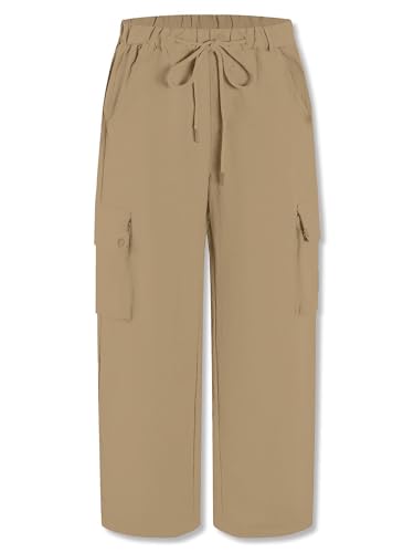 Cromoncent Men's Parachute Cargo Pants Outdoor Lightweight Joggers Baggy Pants,Small-X-Large3