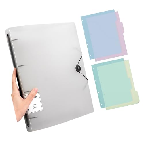 4リングバインダーレターサイズを保持する220sheetsファイルドキュメントオーガナイザーストレージおよび組織の専門オーガナイザーに耐水性