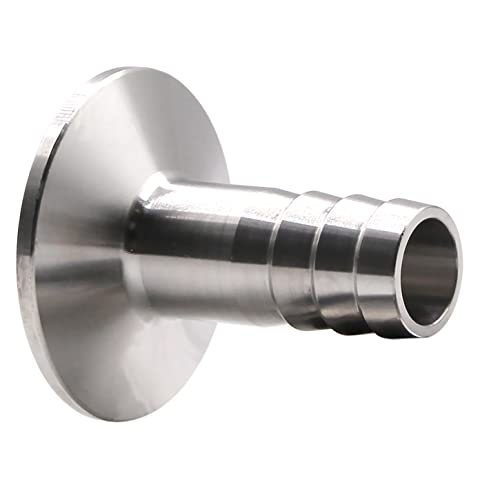 Dernord 1.5" Tri Clamp To 1" Hose Barbed Adapter Sus304 Sanitary Hose Pipe Fitting (1 Inch Barb Hose) #TOP2