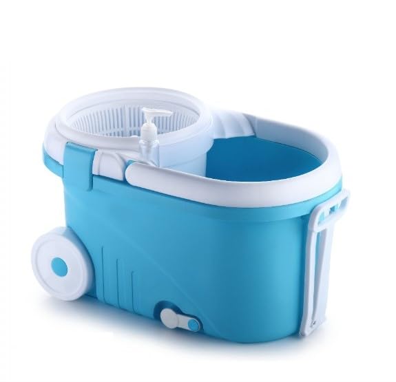 Ganesh Prime Plus Plastic Spin Mop with Bigger Wheels and Plastic Auto Fold Handle for 360 Degree Cleaning at Rs. 687