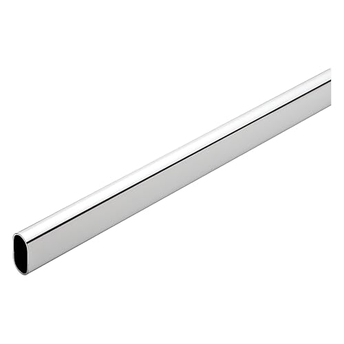 Brixwell QHIG-005 Welded Steel Oval Wardrobe Tube, with Supports 17 3/4