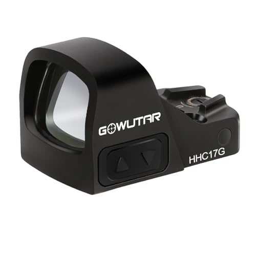 GOWUTAR HHC17G Micro RMSc Green Dot Sight Side-Battery Loading Shake Awake 3 MOA Optical Reflex Sights w/Picatinny Mount