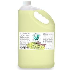 Bella Terra Oils Pure Grape Seed Oil – 1 gallon, Antioxidant-Rich, Lightweight, Radiant Skin, Frizz-Free Hair, Silky Touch