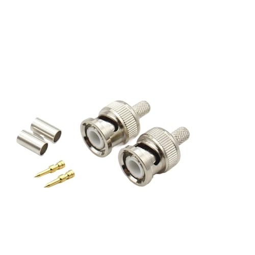 Conector BNC Q9 de 50 ohmios para cable coaxial de 3 mm pack de 2 piezas macho tipo BNC-J