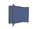 Screenflex Display Tower (CDS606-DS) 5 Feet 9 Inches High, 6 Panels, Designer Primary Blue Fabric