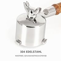 NEOUZA Espresso-Siebträger mit Doppelausguss, 51 mm, kompatibel mit Delonghi La Specialista EC9155/9255/9335/9355/9665/9865, 304 Edelstahl – Ansicht 5