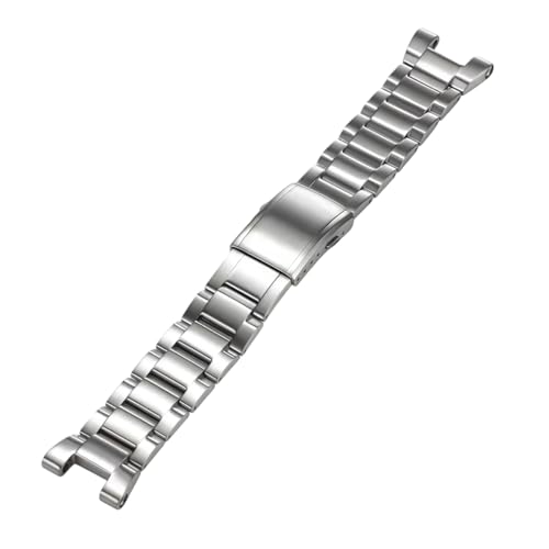 Bracelet en acier inoxydable massif 24x16mm avec embouts entaillés haute précision
