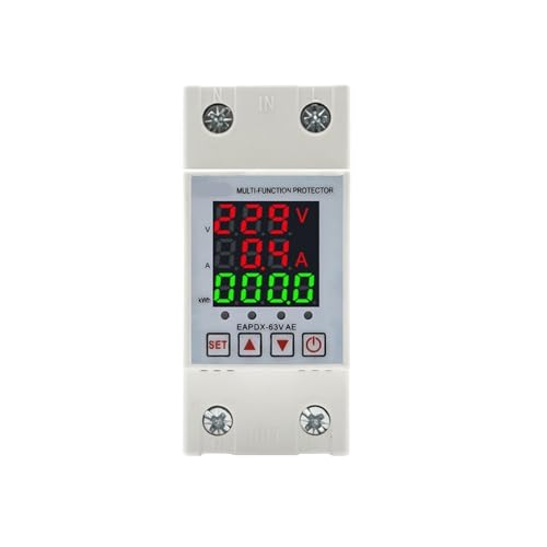 Relé protector de sobretensión ajustable 230V para evitar cortes y daños eléctricos 2