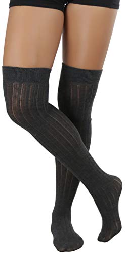 Image of ToBeInStyle Women's Over The Knee Knit Thigh High Warm Socks
