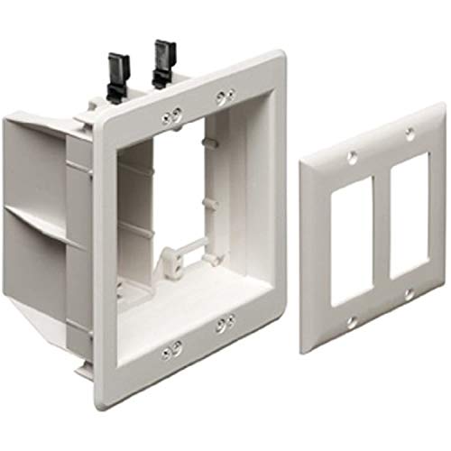 Recessed Wall Plate Kit, White, (2-Gang) #TOP7