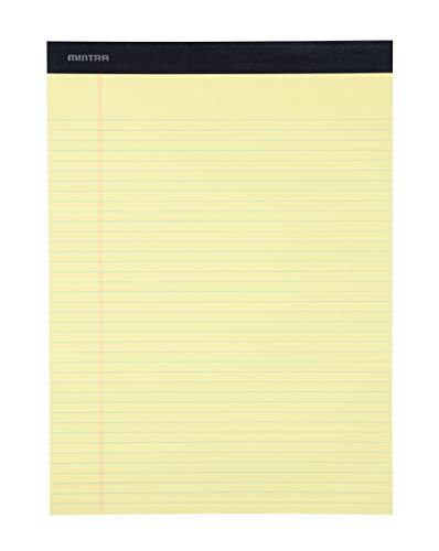 Image of Mintra Office Colorful Legal Pads - Includes 2 Blue, 2 Pink, and, 2 Green Writing Pads, Micro Perforated Lined Sheets, Ideal for Professional & Personal Use, 8.5 inchx11 inch Narrow Ruled, 6 pack Pastel Set 2