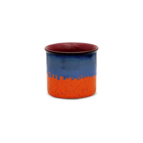 Image of Caffeine Ceramic Stoneware Handmade Orange & Blue Studio Maggie Mug (Set of 2)