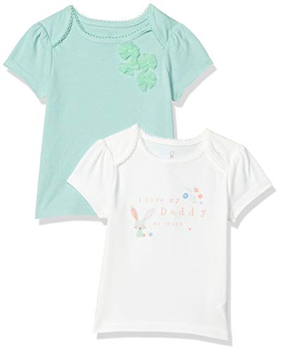 Image of Mothercare Solid Cotton Infant Girls T-Shirt (S21YA285-P)